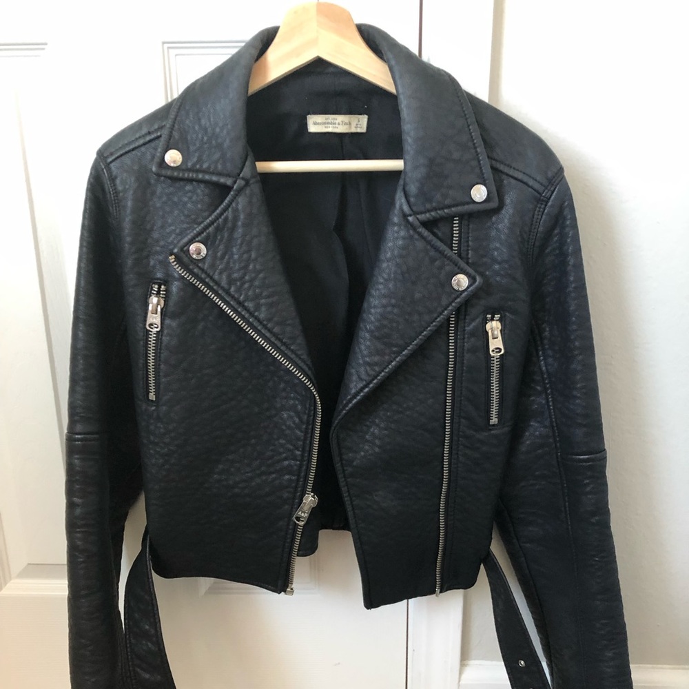 Abercrombie Faux leather jacket
